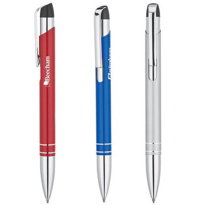 Plunge-Action Aluminum Ballpoint Pen