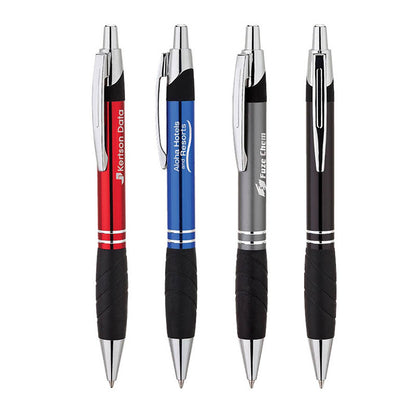 Aluminum Ballpoint Pen with Rubber Grip