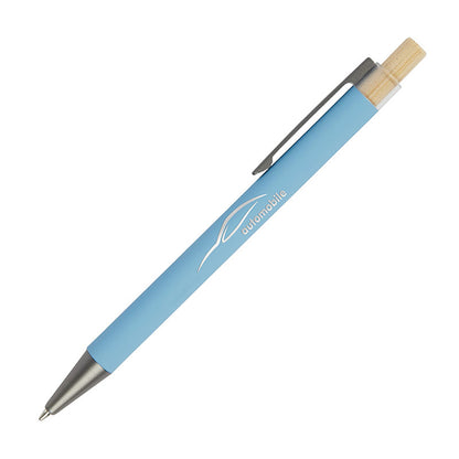 Recycled Aluminum Bamboo Plunger Pen - BB7700L