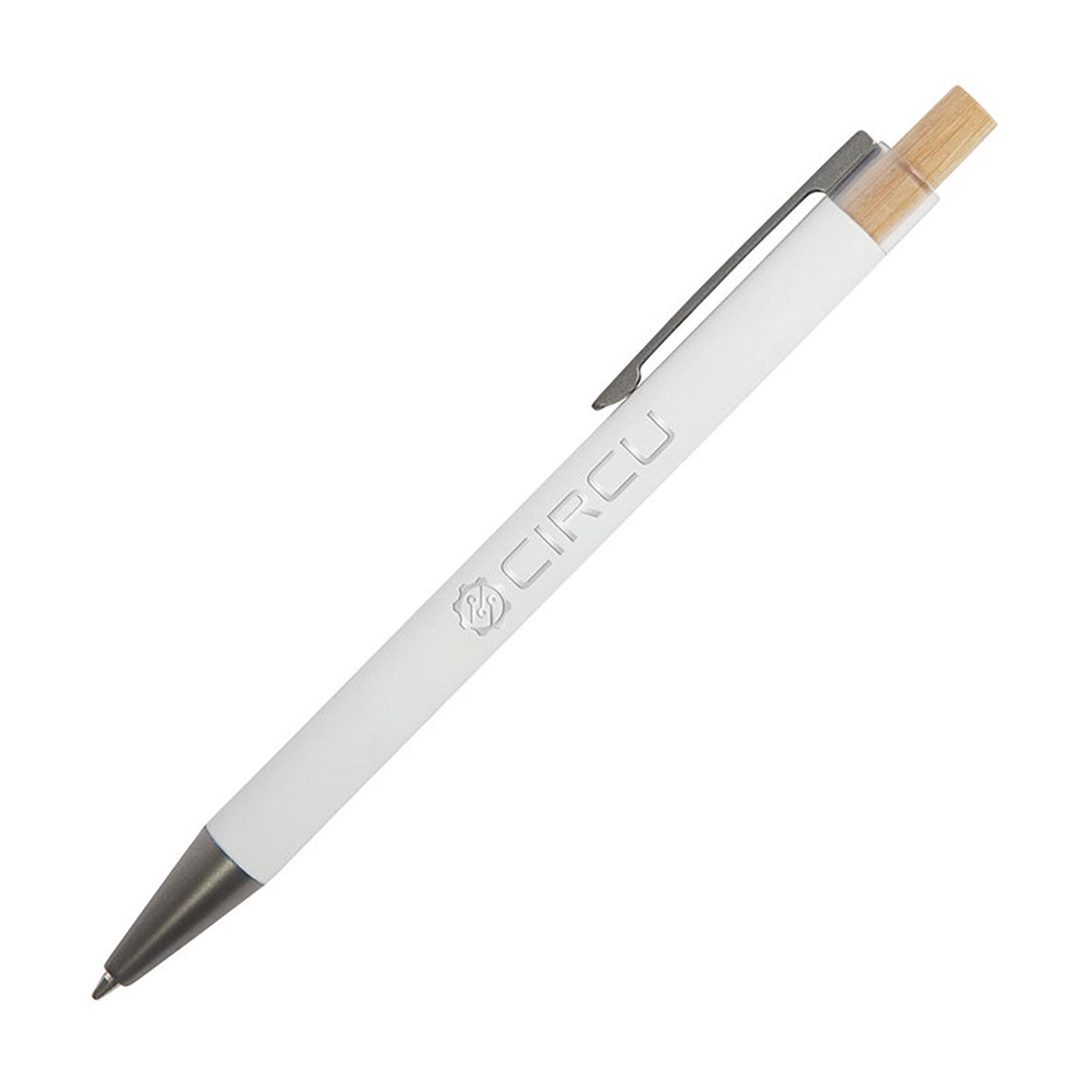 Recycled Aluminum Bamboo Plunger Pen - BB7700W