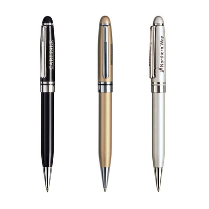 Brass Twist-Action Ballpoint with Chrome Accents