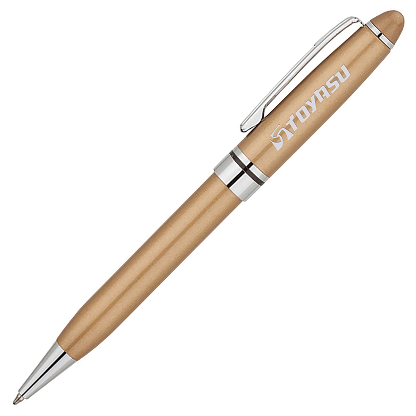Brass Twist-Action Ballpoint with Chrome Accents - BL5200G