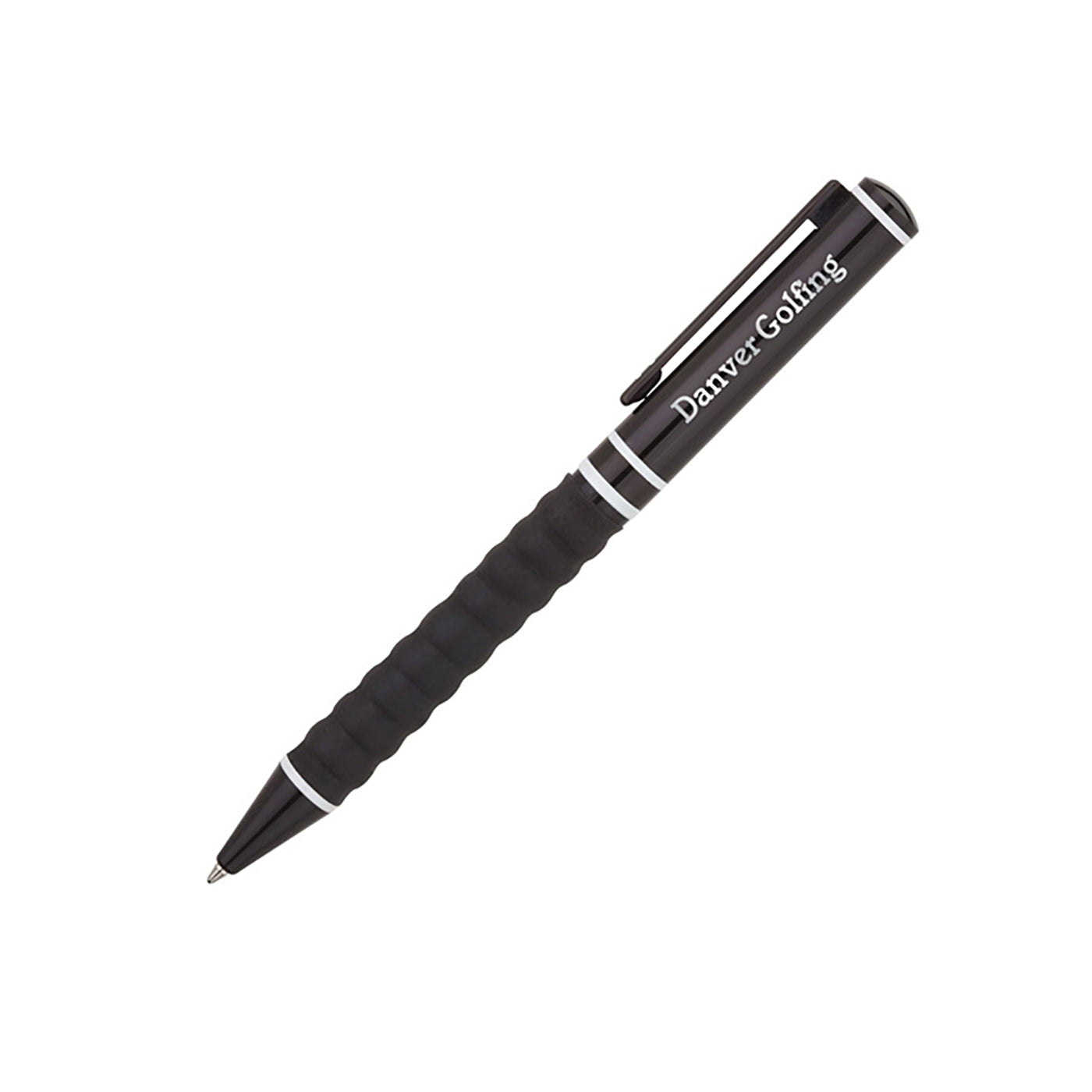 Brass Silicone Grip Ballpoint Pen - BL6600W