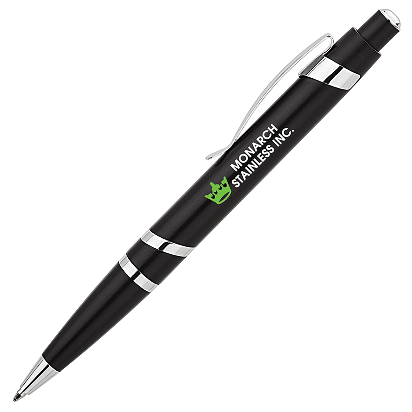 Metallic Plastic Ballpoint with Spiral Rings - BT6500B
