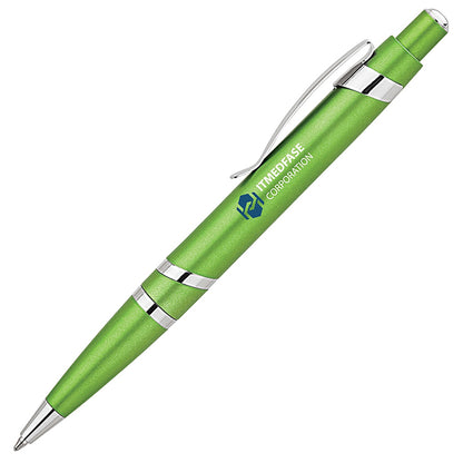 Metallic Plastic Ballpoint with Spiral Rings - BT6500G