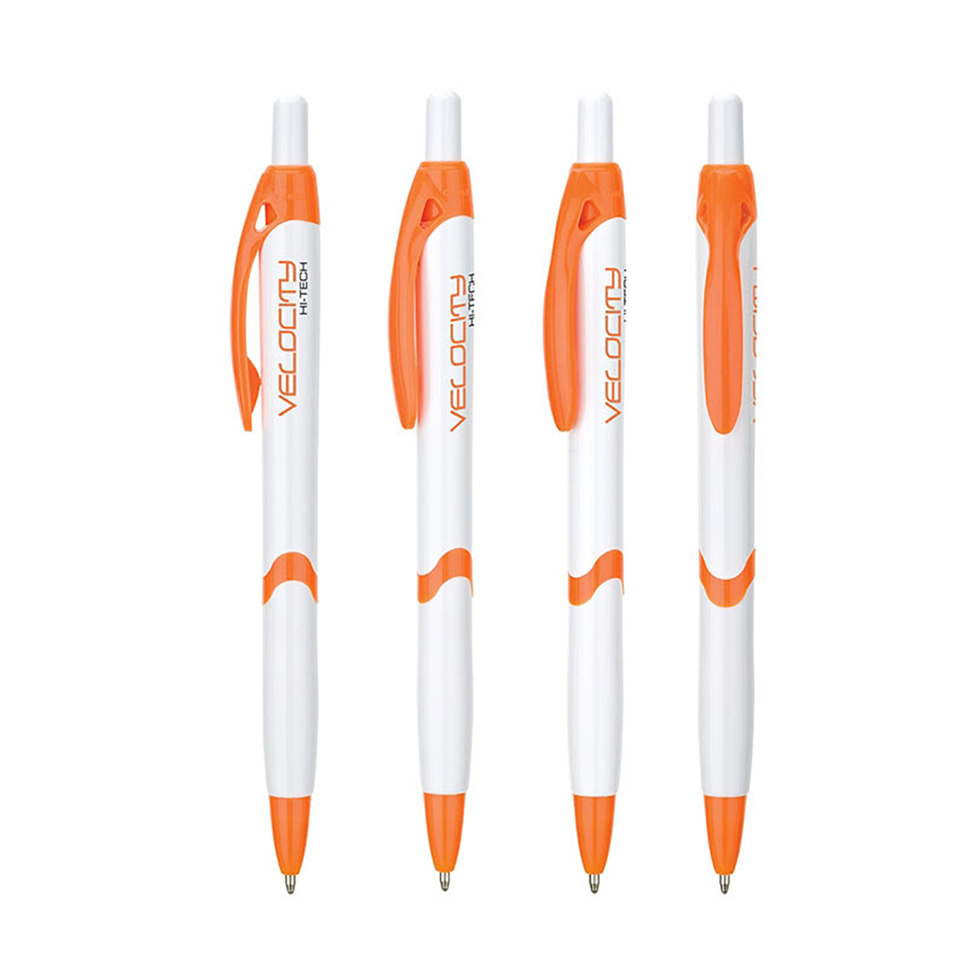 White Barrel Ballpoint with Colored Accents