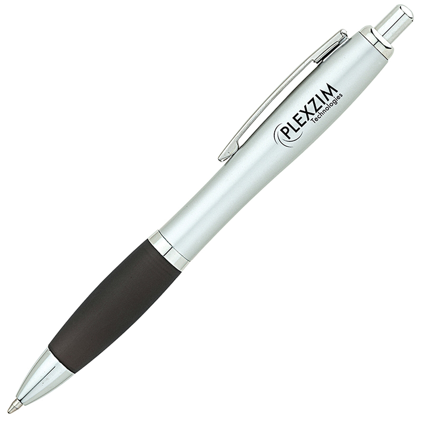 Matte Silver Rubberized Grip Pen - BV2300B