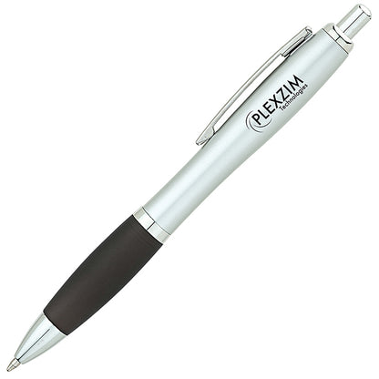 Matte Silver Rubberized Grip Pen - BV2300B