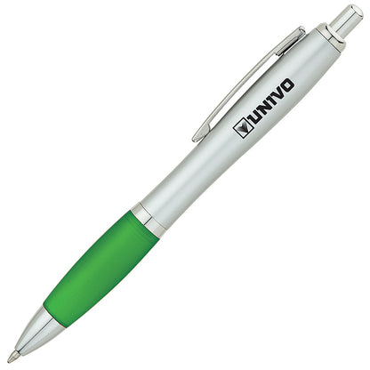 Matte Silver Rubberized Grip Pen - BV2300G