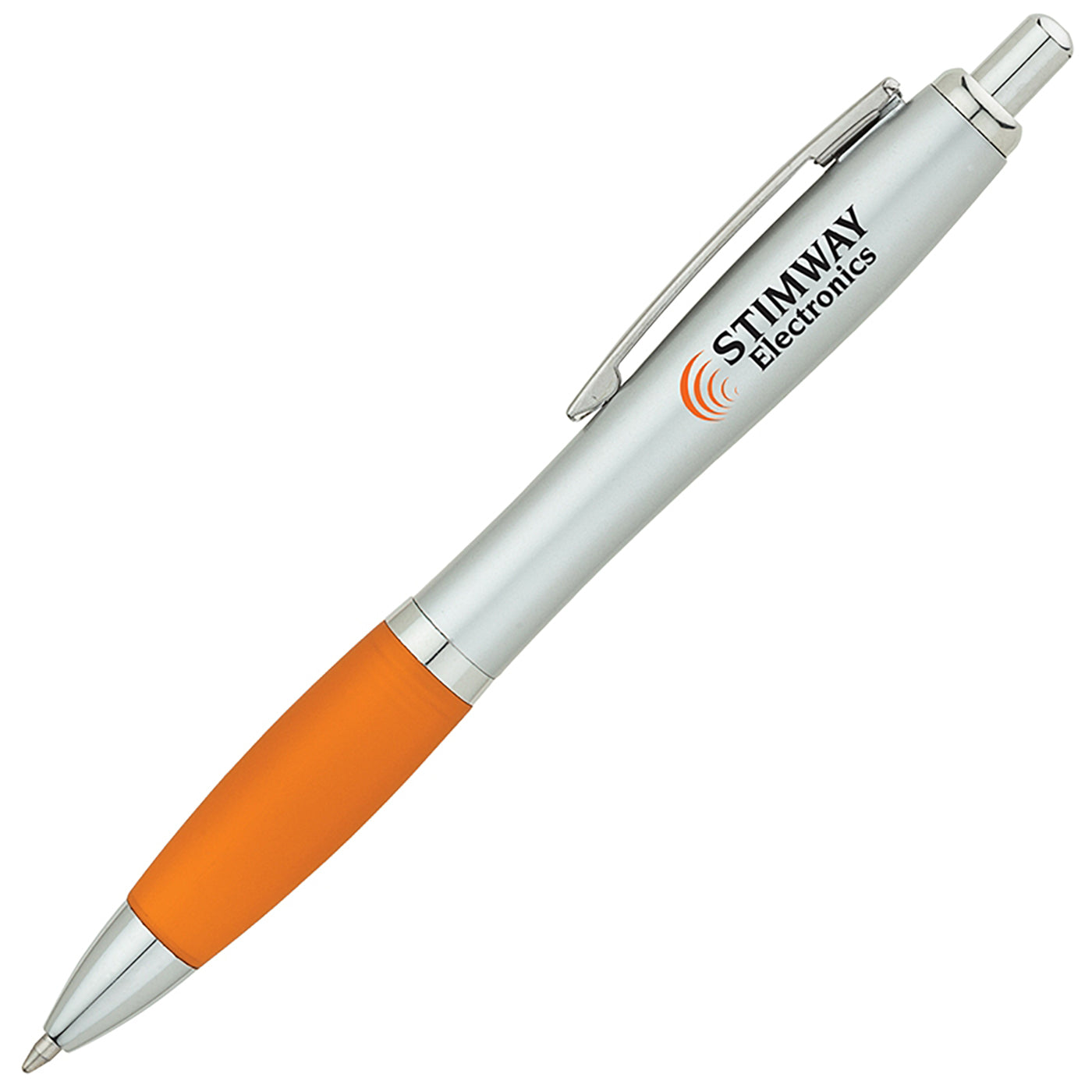 Matte Silver Rubberized Grip Pen - BV2300T