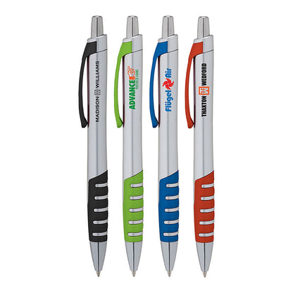 Chrome-Accented Plunge-Action Ballpoint Pen