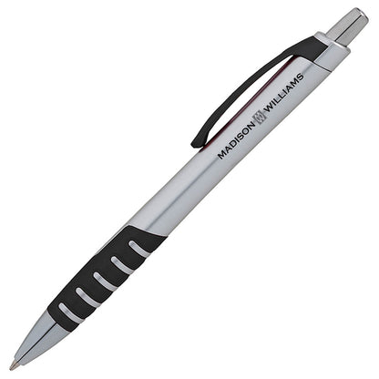 Chrome-Accented Plunge-Action Ballpoint Pen - BV5100B