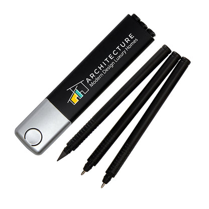 3-in-1 Pen Set with Pop-Up Case - BV7380B