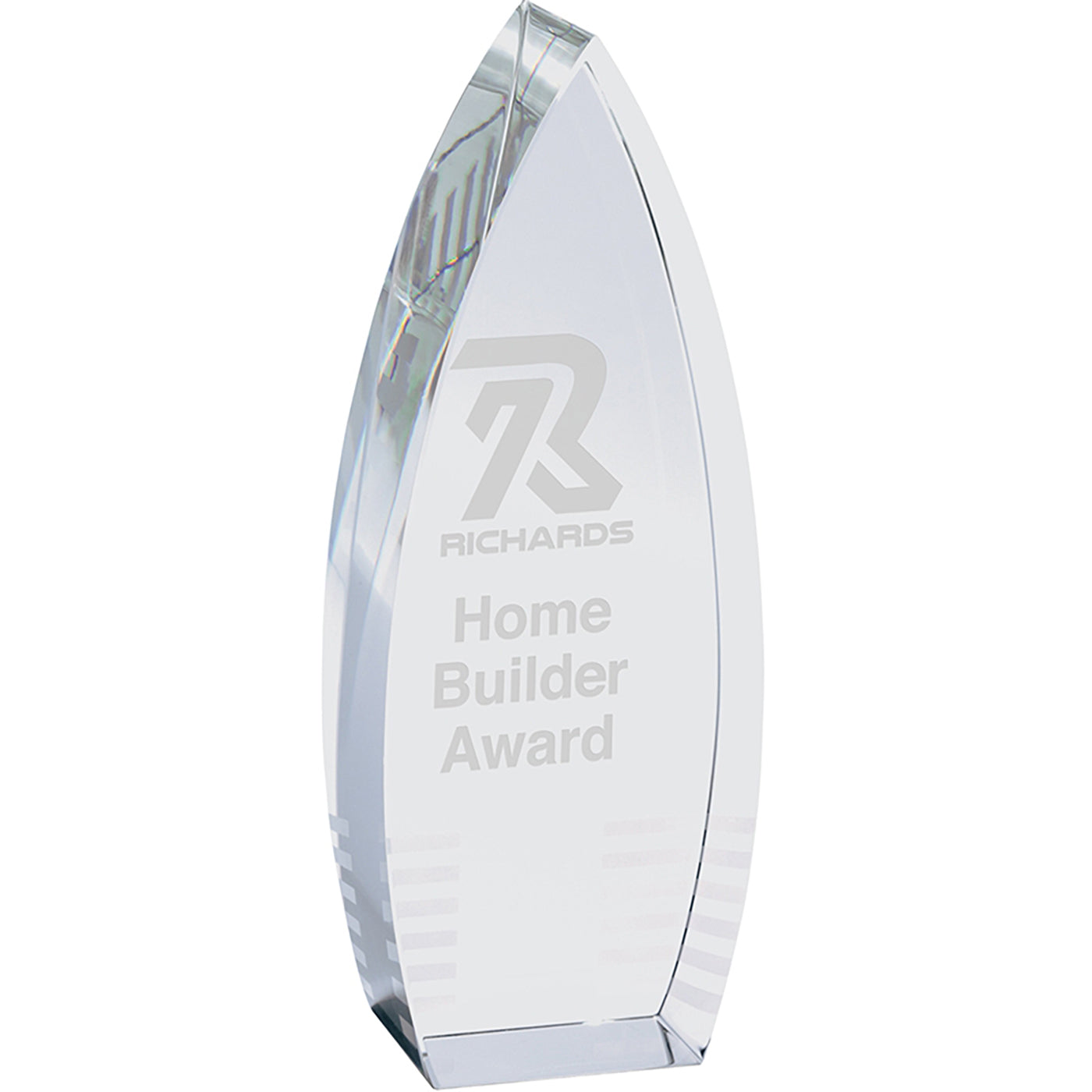 7-Inch Optical Crystal Tower with Etched Bars - CA3004