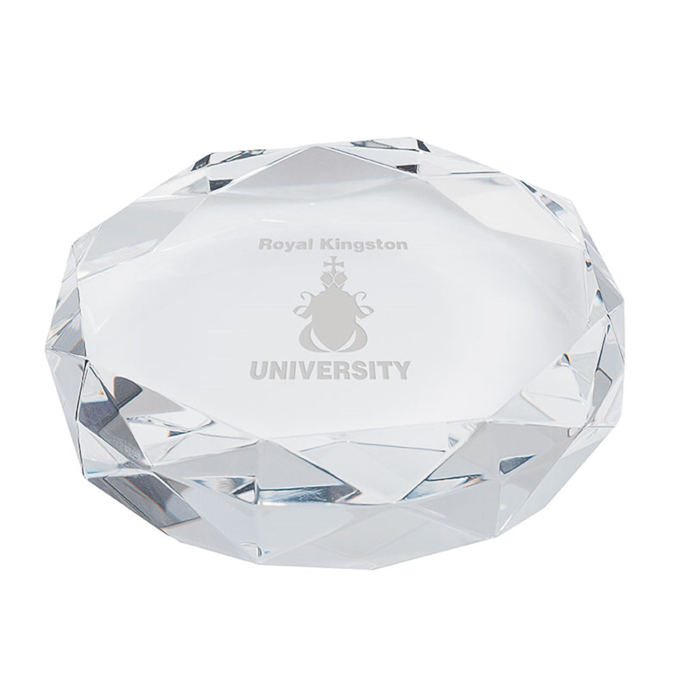 Octagon Optical Crystal Paperweight