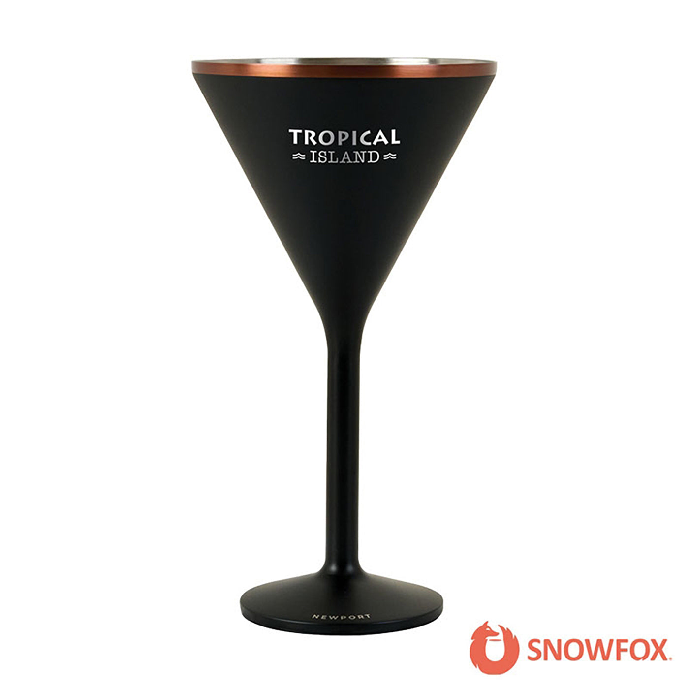 8 oz. Double Wall Steel Stemmed Martini Glass - CF1018BG