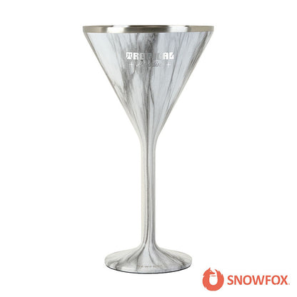 8 oz. Double Wall Steel Stemmed Martini Glass - CF1018W