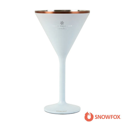 8 oz. Double Wall Steel Stemmed Martini Glass - CF1018WG