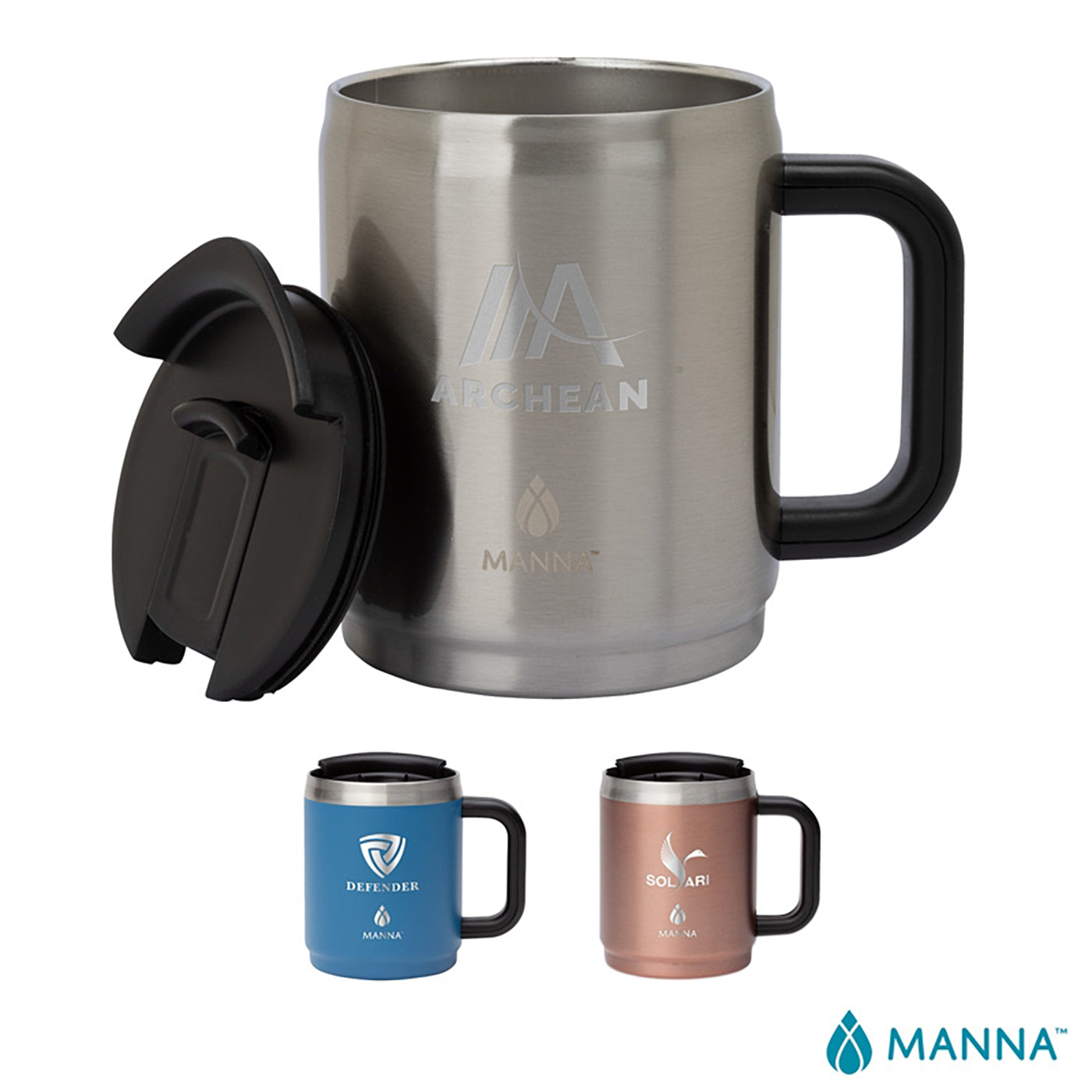 14 oz. Boulder Stainless Steel Camping Mug w/ Handle