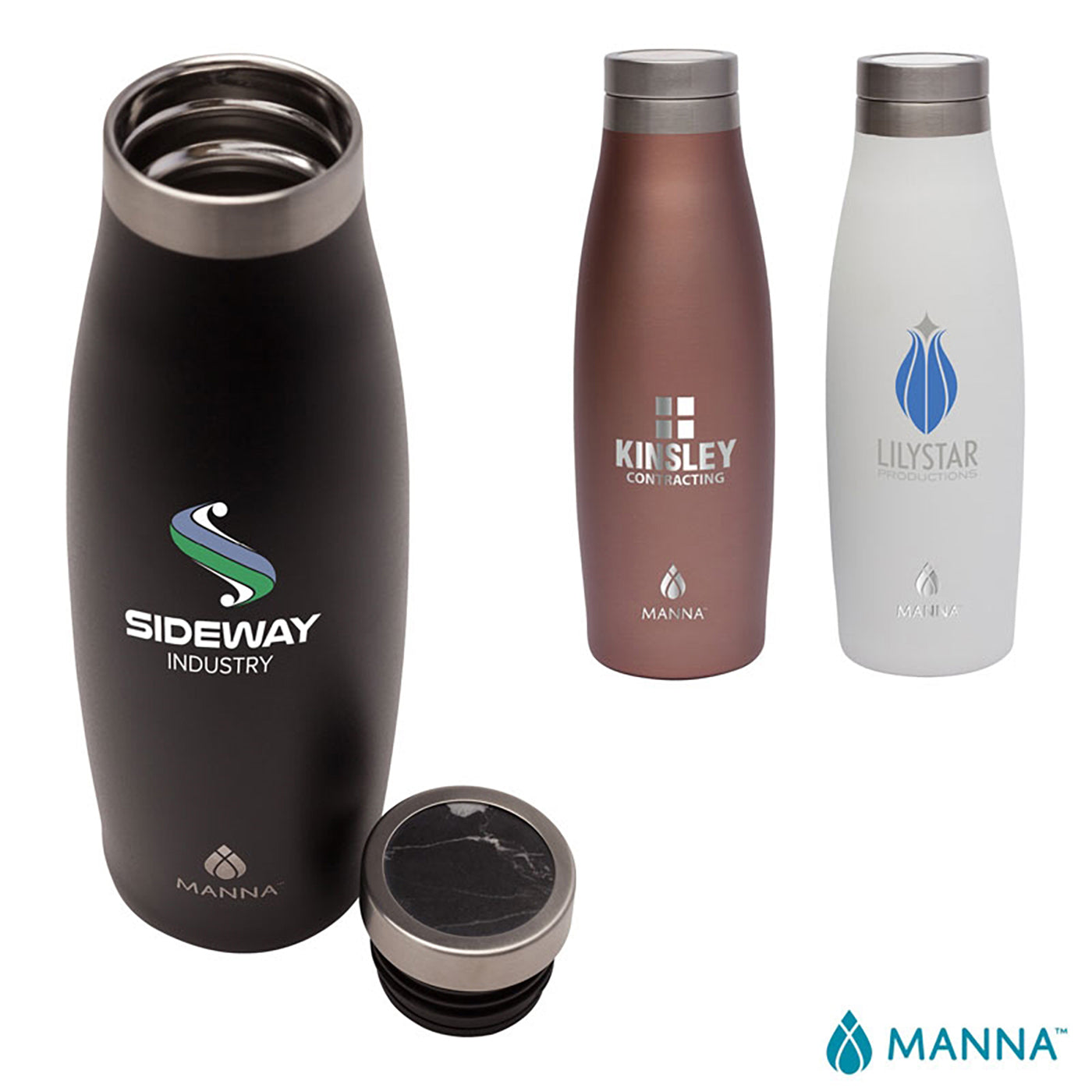 18 oz. Oasis Stainless Steel Water Bottle w/ Marble Lid