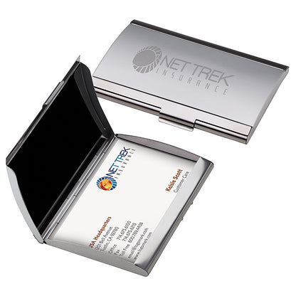Two-Tone Metal Business Card Case