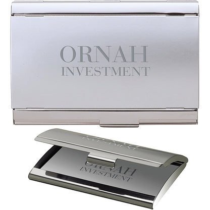 Two-Tone Metal Business Card Case - EB1006