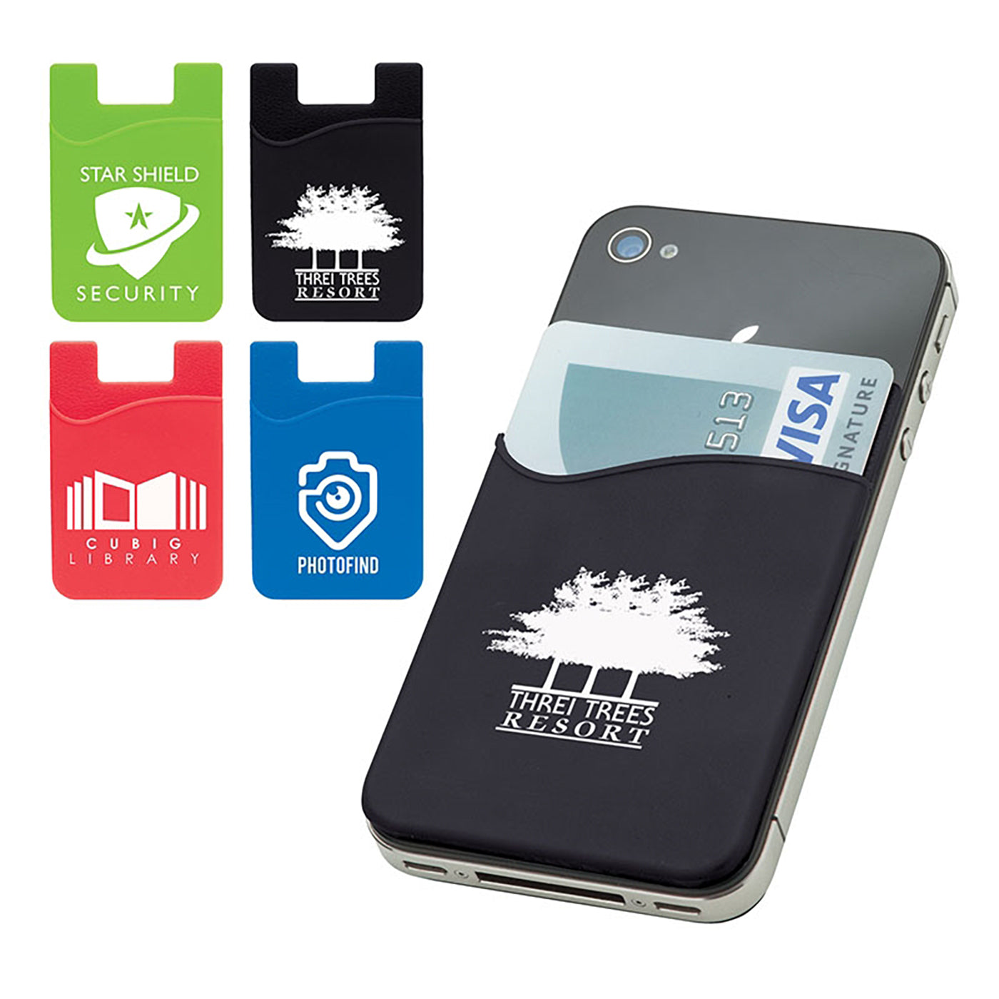 Adhesive Silicone Phone Card Holder
