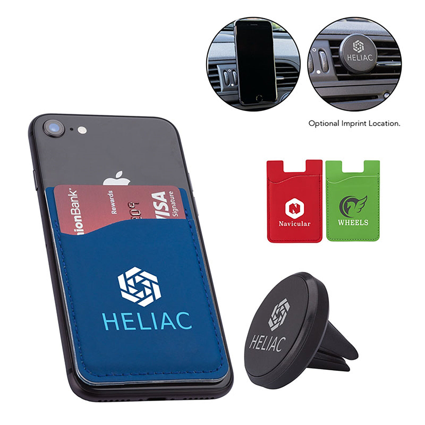 Magnetic Car Vent Phone Wallet