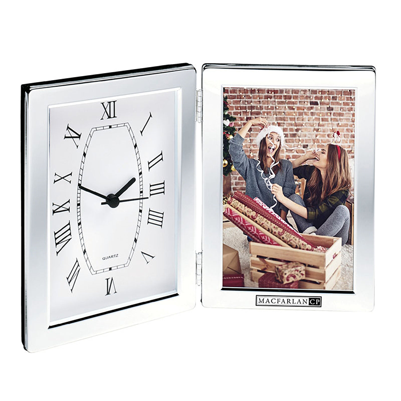 Silver Metal Clock Photo Frame - EC2000
