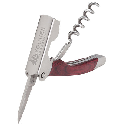 Wood Handle Steel Corkscrew Tool