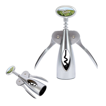 Matte Silver Metal Wing Corkscrew
