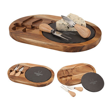 Acacia Wood Slate Cheese Board