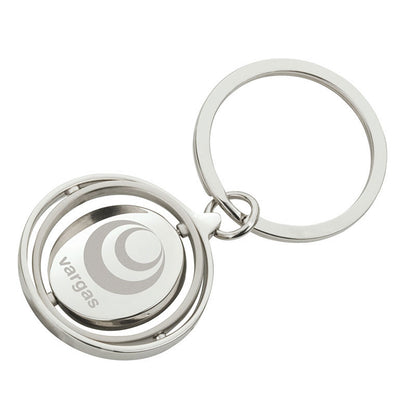 Spinning Gyro Ring Metal Keychain