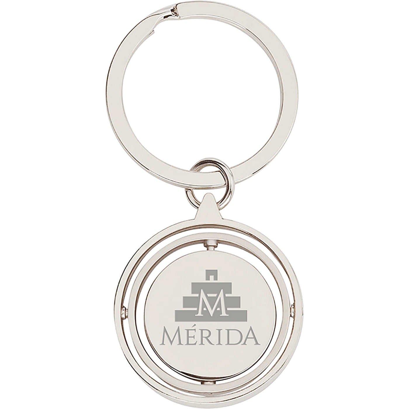 Spinning Gyro Ring Metal Keychain - EK1025