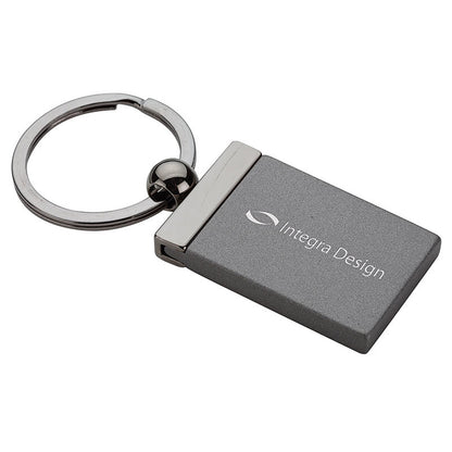 Heavyweight Gunmetal Rectangle Keychain