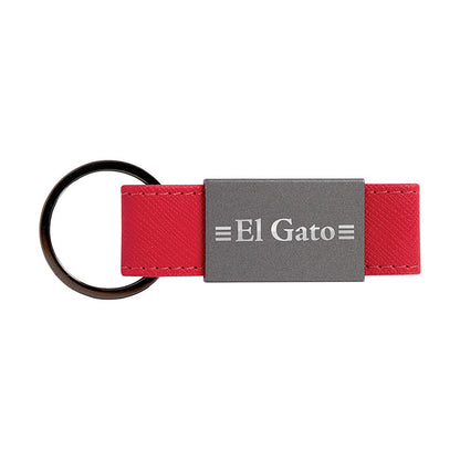 Aluminum Leatherette Keyring with Gunmetal Hardware - EK6013R