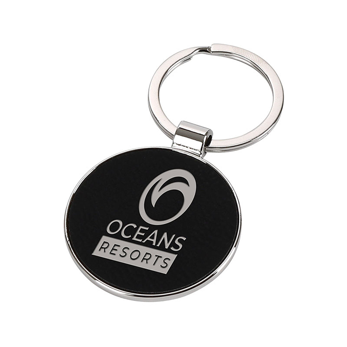 Round Chrome Keyring with Swivel Connector