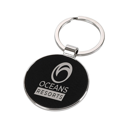 Round Chrome Keyring with Swivel Connector