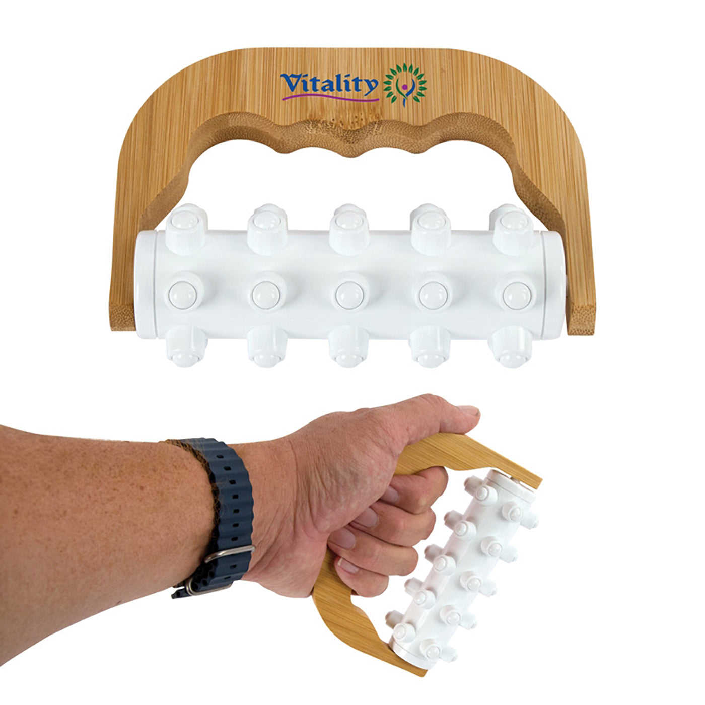 30-Bead Bamboo Massage Roller