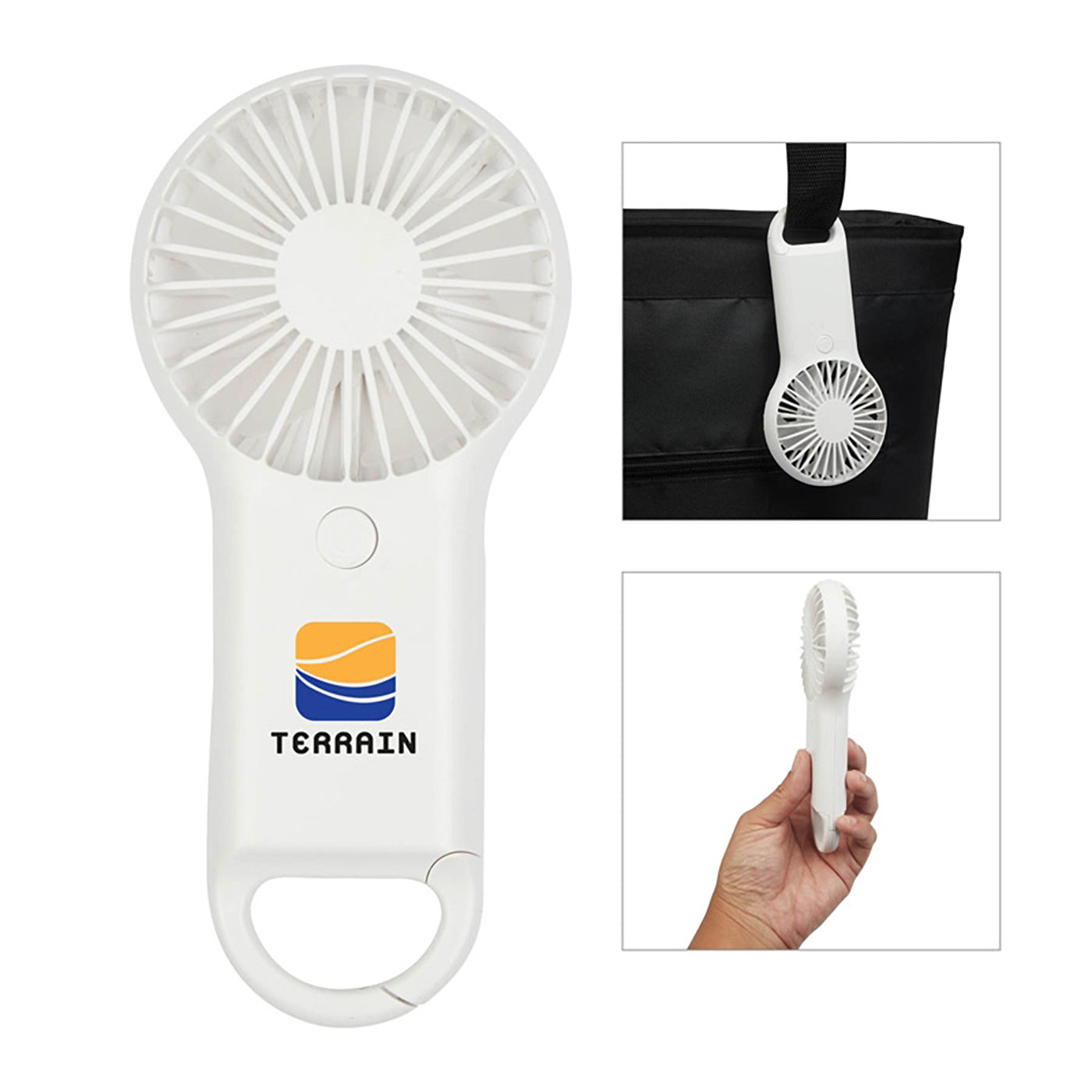3-Speed Portable Hand Fan with Carabiner