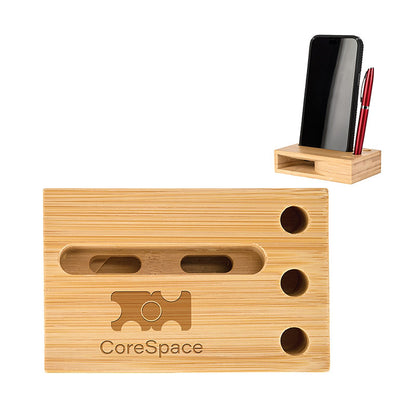 Bamboo Phone Stand with Sound Amplifier