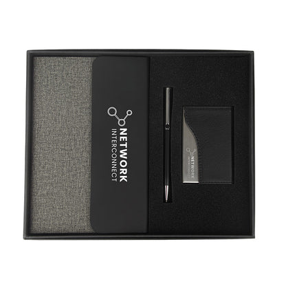Hardcover Journal and Pen Gift Set with Card Case