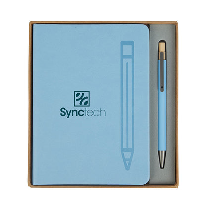 Magnetic Journal Set with Recycled Aluminum Pen - ES3511L