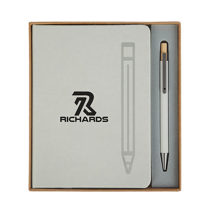 Magnetic Journal Set with Recycled Aluminum Pen - ES3511S