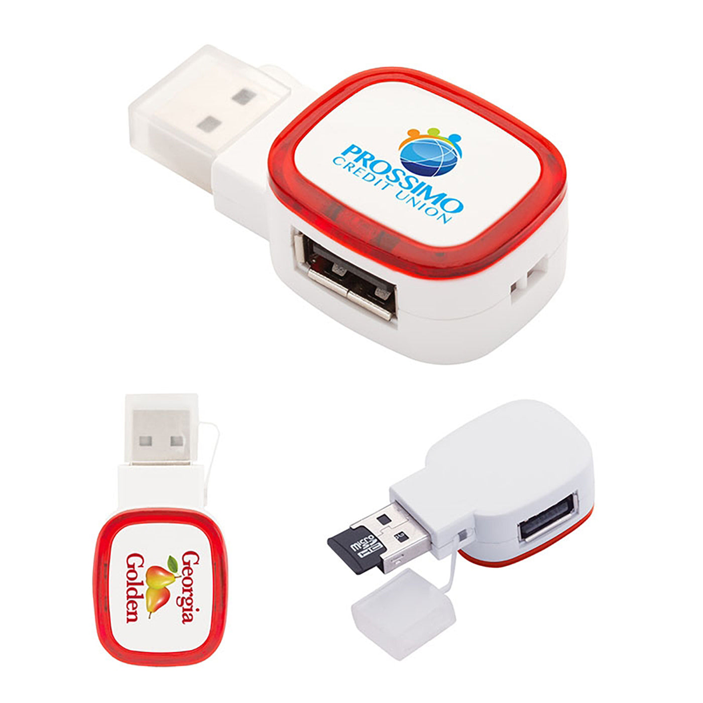 Dual-Port USB Hub with MicroSD Reader