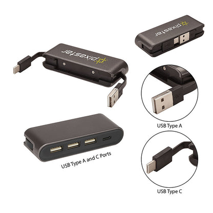 4-Port USB Hub with Type-C