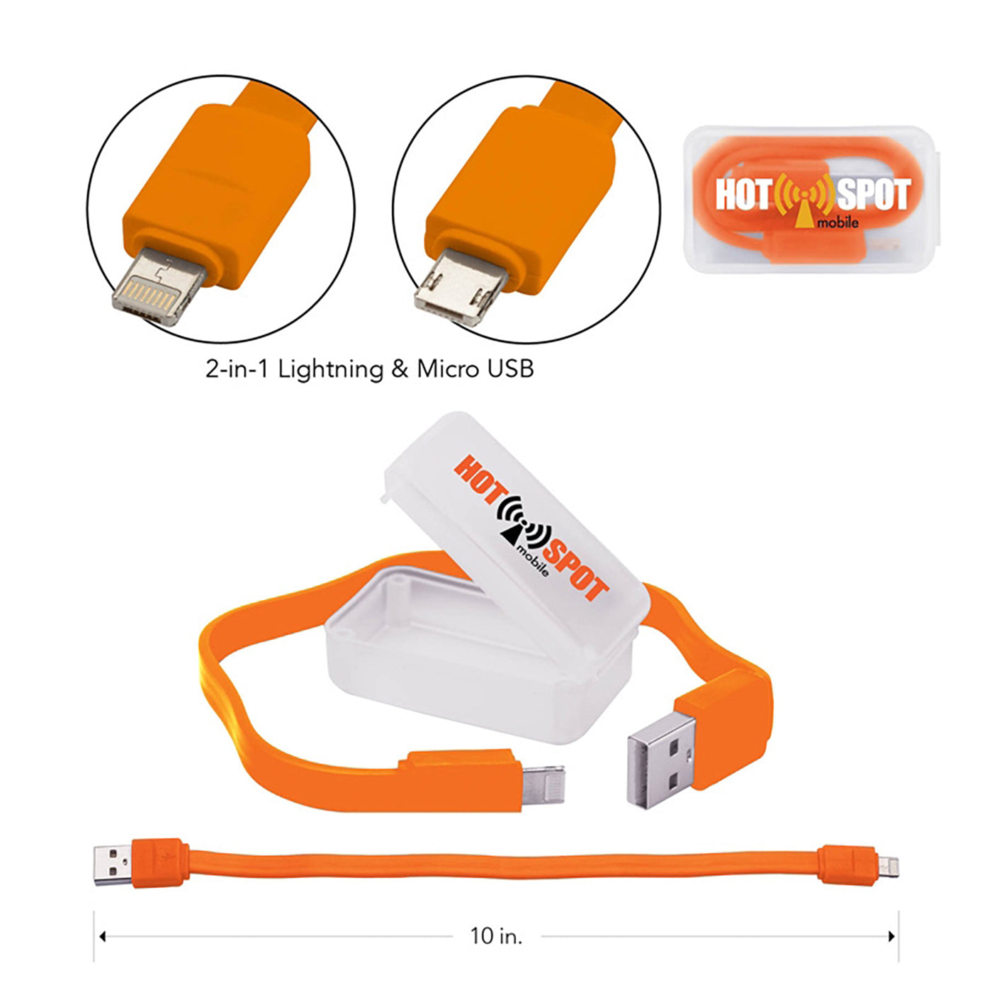 Compact 2-in-1 Charging Cable