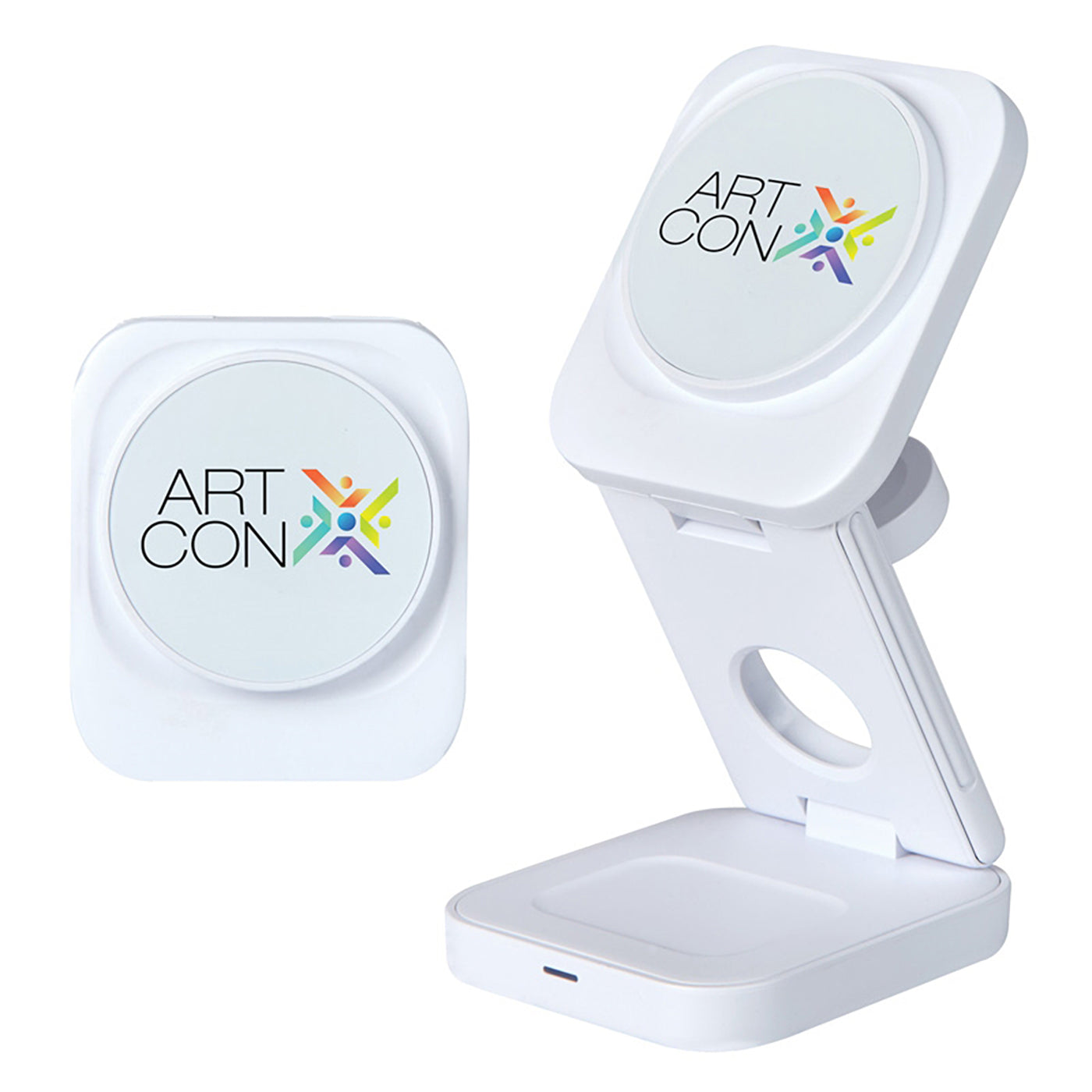 Foldable 3-Device Wireless Charging Station