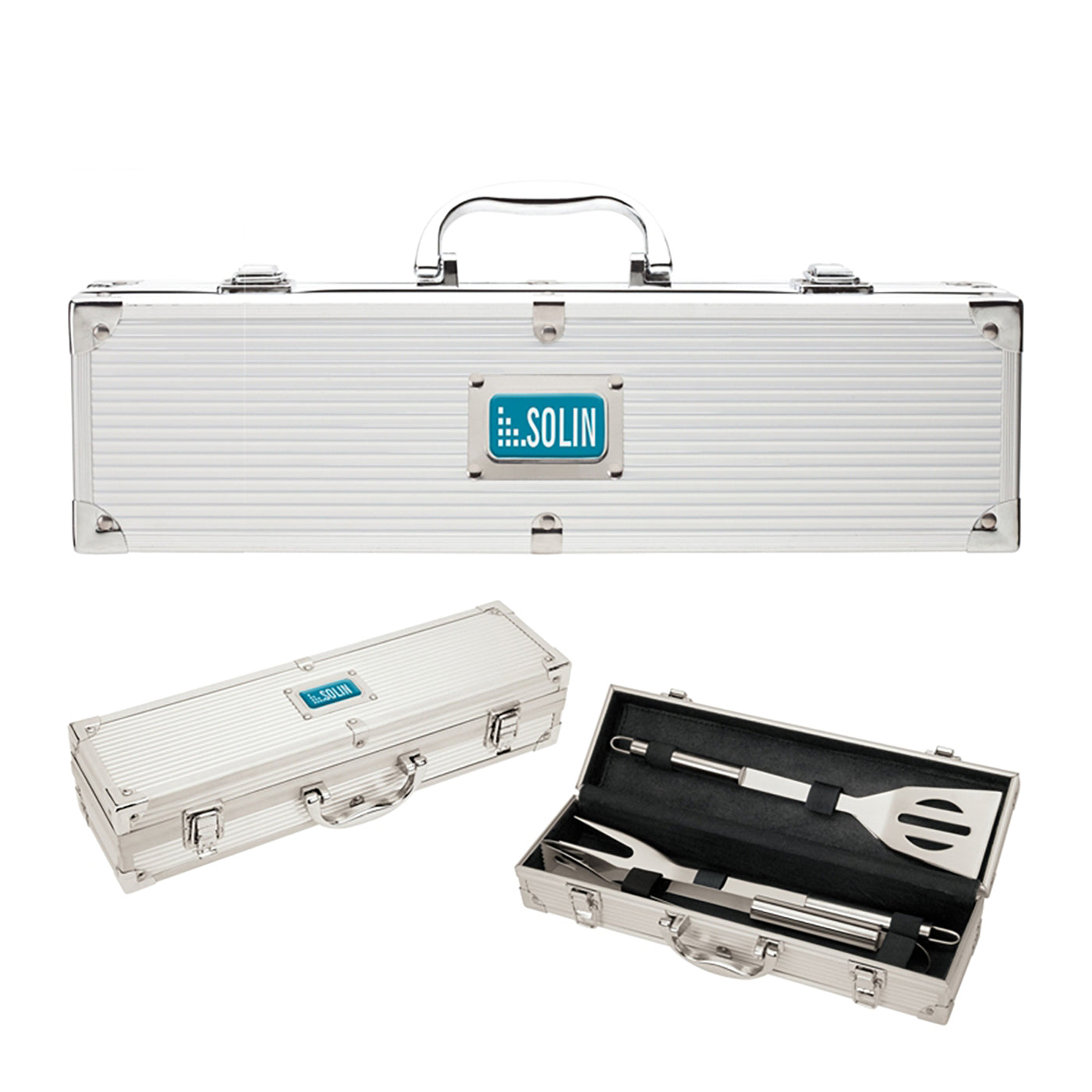 3-Piece Steel BBQ Tool Set