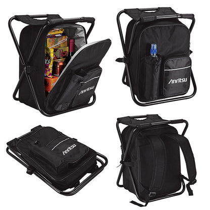 24-Can Cooler Backpack with Folding Chair